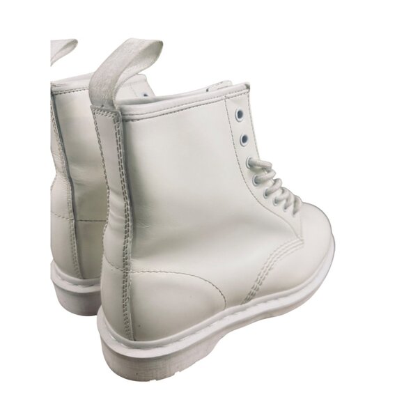 Dr. Martens White 1460 Lace-Up Leather Combat Boots Women's 10 Men's 8 - Picture 6 of 16